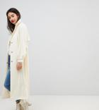 Asos Petite Crepe Duster Trench - Pink