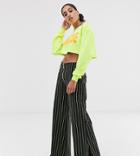 The Ragged Priest Pin Stripe Wide Leg Pants - Black