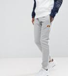 Ellesse Skinny Joggers With Repeat Logo Cuff - Gray