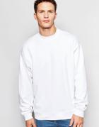 Weekday Big Steve Crew Sweatshirt Oversized In White - White