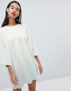 Weekday Oversized Heat Color Change Huge T-shirt In Green - Green