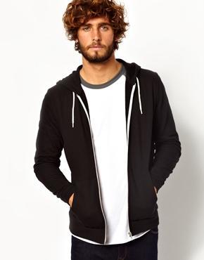 Asos Zip Up Hoodie - Black
