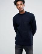 Minimum Keale Sweater Fisherman Knit - Navy