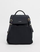 Aldo Rella Backpack With Gold Detailing In Black Recycled Polyester