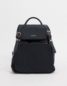 Aldo Rella Backpack With Gold Detailing In Black Recycled Polyester