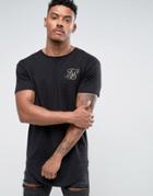 Siksilk Muscle T-shirt In Black With Gold Logo - Black
