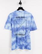 River Island Tie Dye T-shirt In Blue-blues