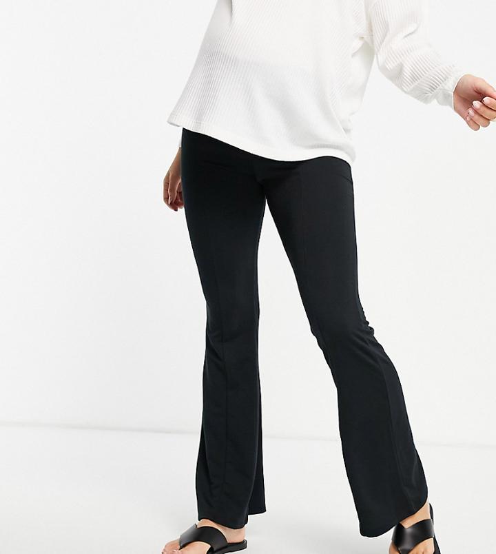 Topshop Maternity Flared Pant In Black