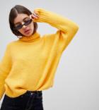 Weekday Roll Neck Sweater In Yellow