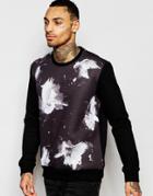 Religion Scuba Sweatshirt With Bird Print - Black