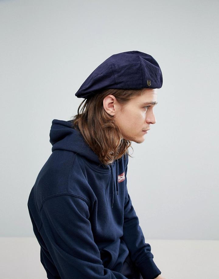 Brixton Hooligan Flat Cap - Navy