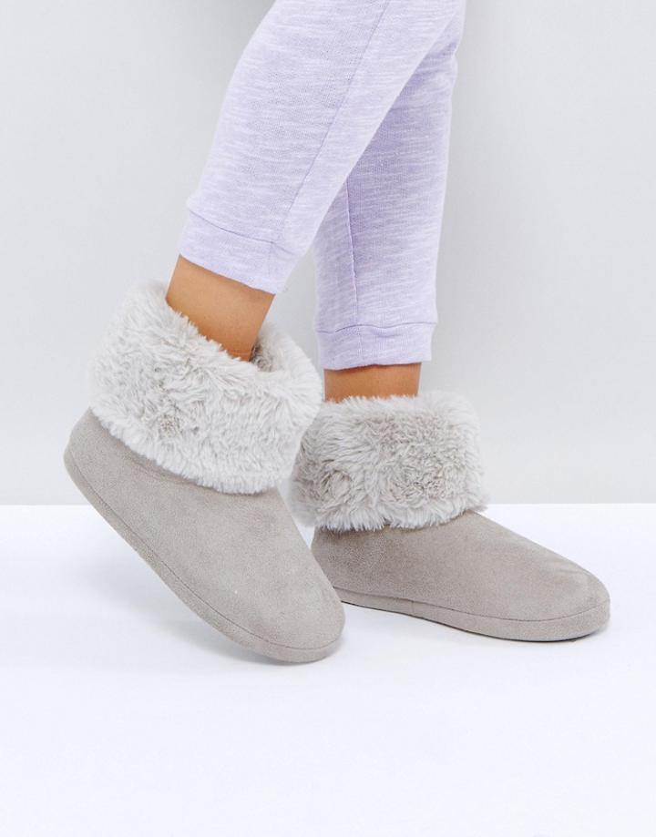 Asos Night In Bootie Slippers - Gray