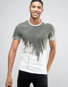Jack & Jones Originals T-shirt With Paint Drippinng - White