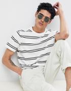 New Look T-shirt With Stripe Detail In White - White