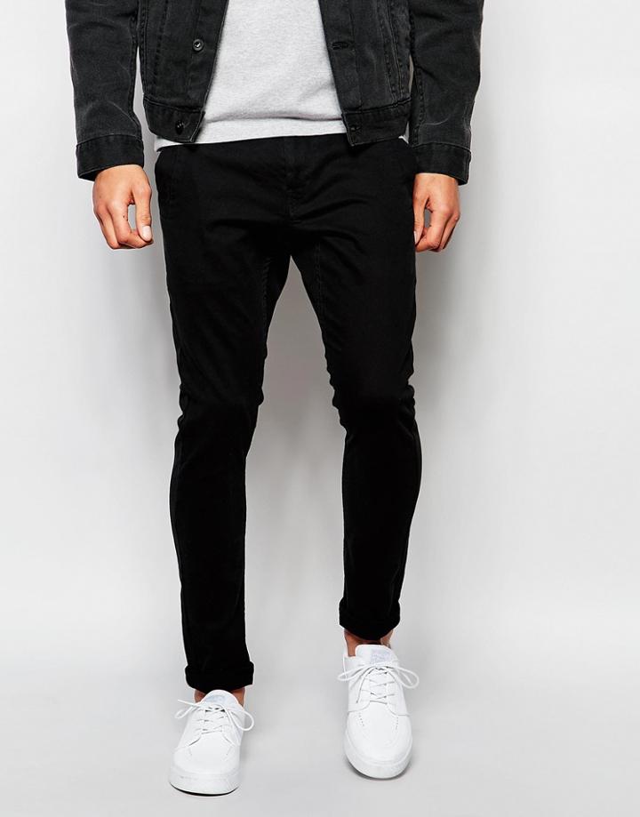 G-star Chinos Bronson Super Slim Fit Superstretch Black Overdye Twill - Black