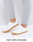 Asos Delphine Stripe Lace Up Sneakers - White