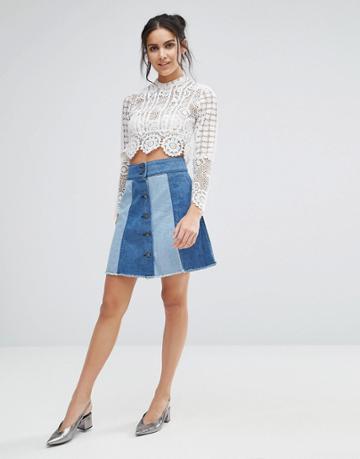Jovanna Getaway Denim Skirt - Blue
