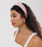Designb London Pink Velvet Padded Headband