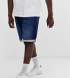 Jack & Jones Core Denim Shorts In Blue Wash
