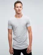 Jack & Jones Premium Longline T-shirt - Gray