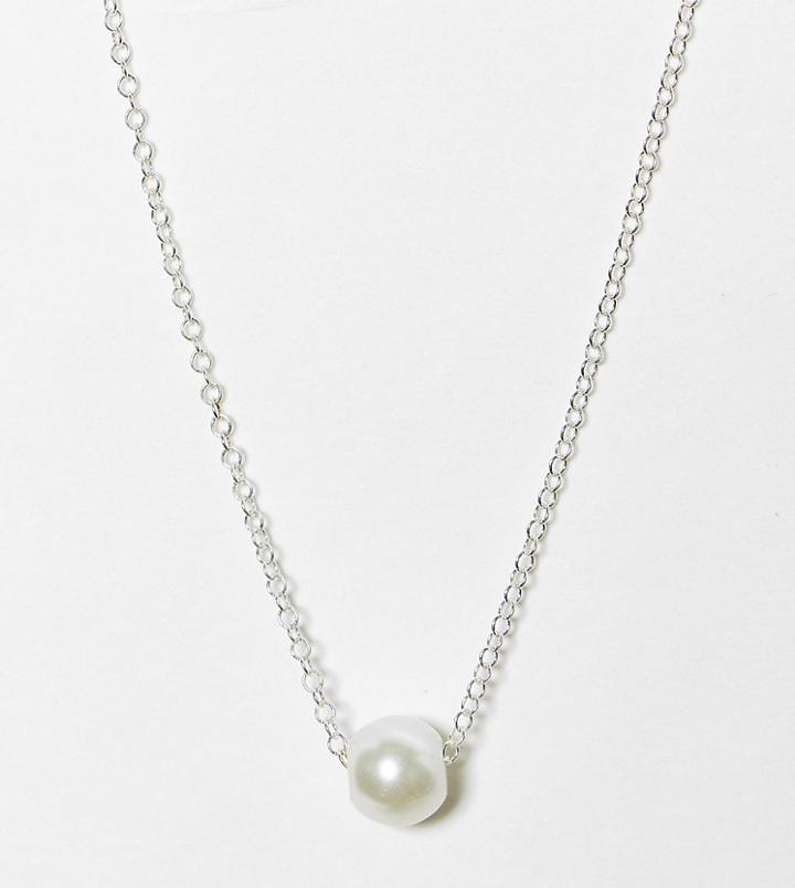 Kingsley Ryan Necklace With Pearl Pendant In Silver
