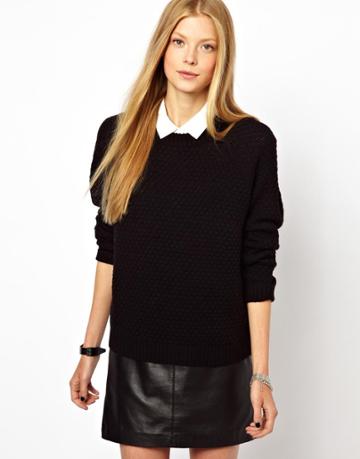 Monki Textured Oversized Knitted Sweater