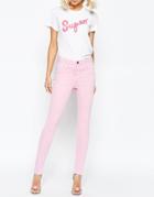 Asos Ridley Skinny Jeans In Pink - Pink