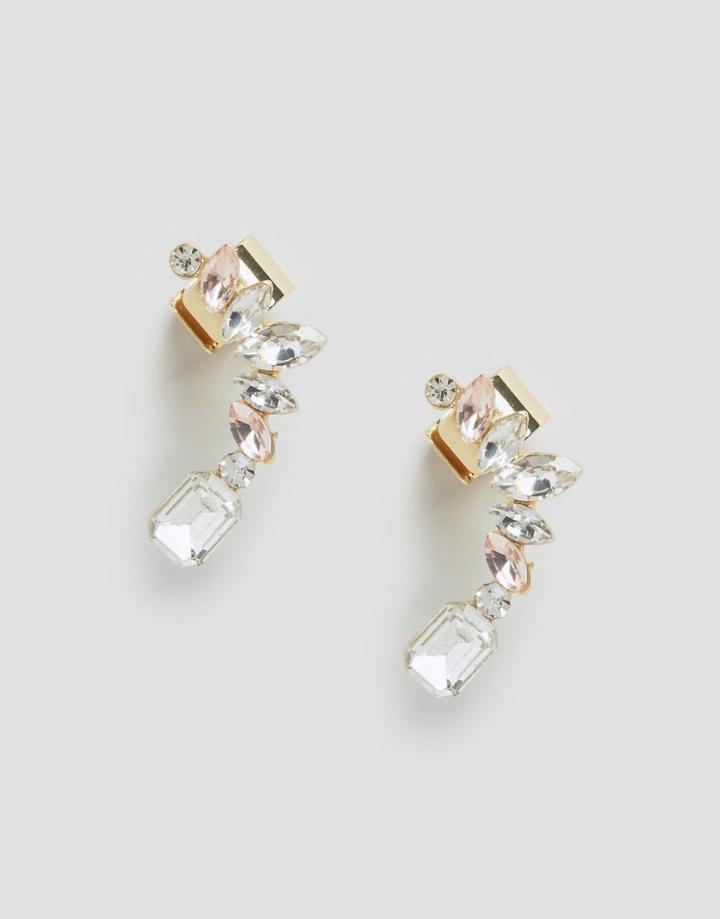 Johnny Loves Rosie Taupe Jewelled Ear Cuff Earrings - Multi