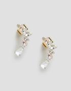 Johnny Loves Rosie Taupe Jewelled Ear Cuff Earrings - Multi