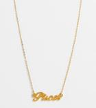 Asos Design 14k Gold Plated Necklace With Zodiac Pisces Pendant