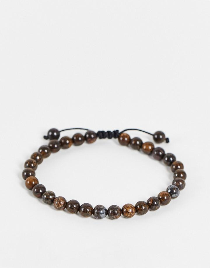 Bolongaro Trevor Dust Stone Beaded Knot Bracelet In Copper