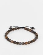 Bolongaro Trevor Dust Stone Beaded Knot Bracelet In Copper