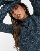 Vero Moda Sweater With High Neck In Dark Blue-blues