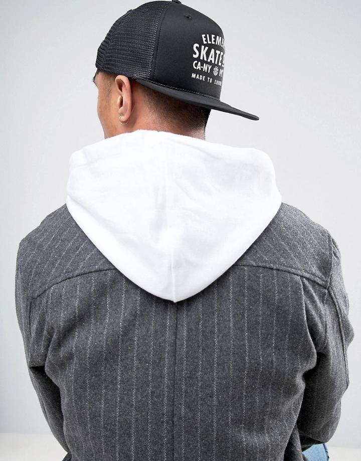 Element Tract Logo Trucker Cap In Black - Black