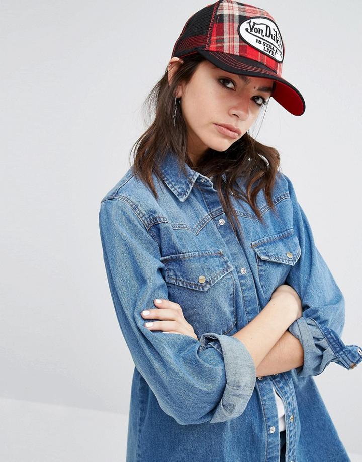 Von Dutch Check Cap - Multi