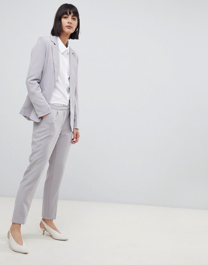 Uniqe 21 Ankle Grazer Tailored Pants - Gray