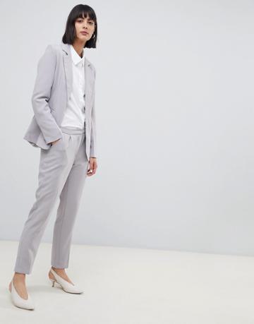 Uniqe 21 Ankle Grazer Tailored Pants - Gray