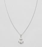 Katie Mullally Small Anchor Pendant Necklace In Sterling Silver - Silver