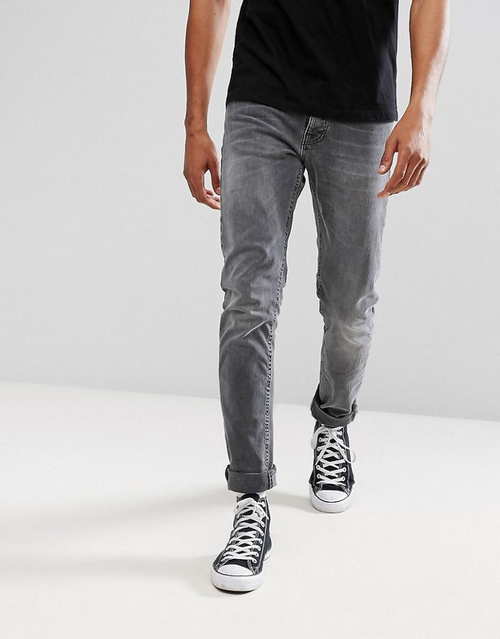 Nudie Jeans Co Tilted Tor Skinny Fit Jean Crispy Gray Wash - Gray