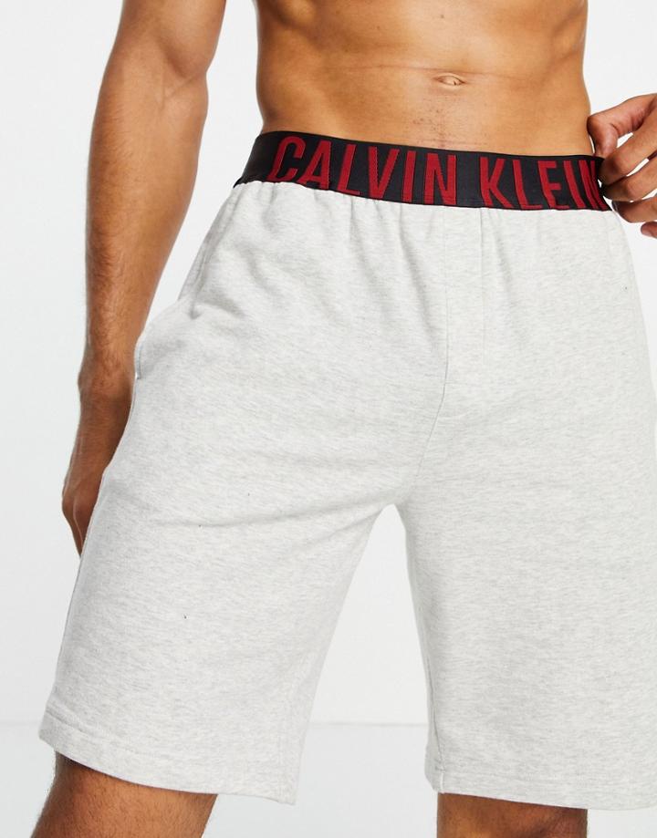 Calvin Klein Sleep Short In Gray-grey