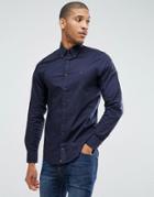 Tommy Hilfiger Oxford Shirt With Stretch In Slim Fit In Blue - Blue