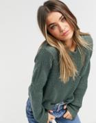 Jdy Knitted Sweater With High Neck In Green