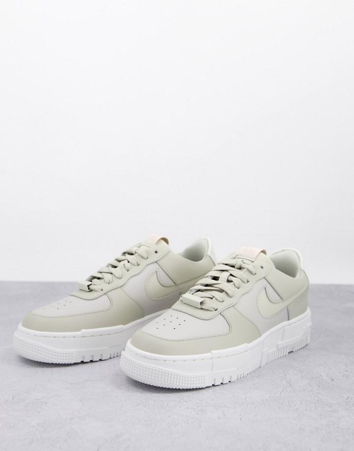 Nike Air Force 1 Pixel Sneakers In Light Stone/light Bone-neutral