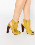 Asos Encourage Lace Up Shoe Boots - Marigold