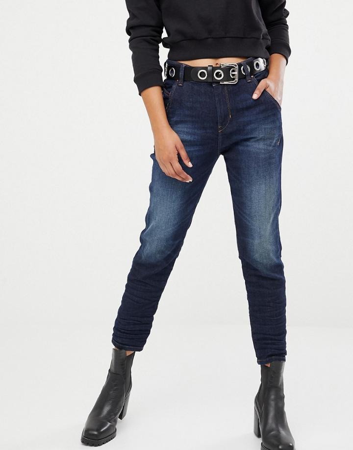 Diesel Fayza Mid Waist Boyfriend Jean - Blue