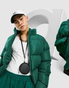 Asos Design Recycled Puffer Jacket In Dark Green