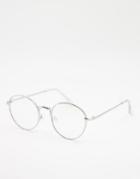 Jeepers Peepers Round Blue Light Glasses In Silver