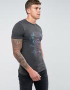Maui Aloho Print T-shirt - Black