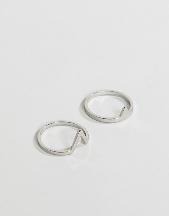 Cheap Monday Circuit Rings Pack In Silver - Silver
