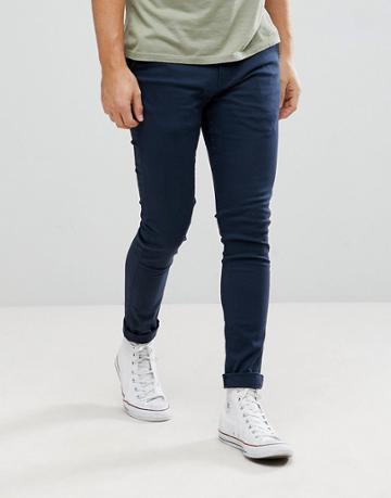 Kronstadt Stretch Chino Super Slim Pants - Navy